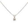 0,60 ct 2/3 carat Diamant Rond de Laboratoire Solitaire Pendentif en Or Blanc 14K