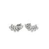 Boucles d'oreilles grimpeuses en or blanc 14K et diamants