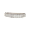 Bracelet tennis 5 rangs en or blanc 18 carats avec diamants naturels totalisant 9,32 carats