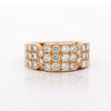 1.9 Carat Diamond Pave 18K Gold Unisex 8.5mm Curved Band Ring