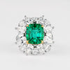 6.19 Carat No Oil Colombian Emerald Ring AGL Certified