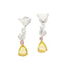 GIA Certified Fancy Vivid Yellow Diamond Drop Earrings