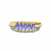 Bague en or massif 14k avec tanzanite taille marquise