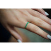 Bague alliance émeraude naturelle 1/2 carat en or 14K
