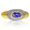 Oval Shape Tanzanite ring in 14k Yellow Gold Setting