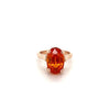 Anciens GIA Certified 11.16 Carat Oval Orange Sapphire en Or Rose 14K