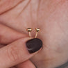 0.50 Carat Oval Emerald Bezel Set 18K Gold Stud Earrings