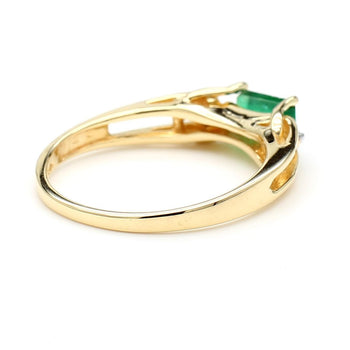 0.65 Carat Emerald 14K Gold Two Row Open Gap Band Ring – Assay Jewelers