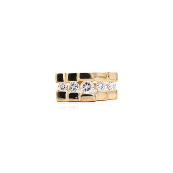 0.8 Carat Round F-G/SI1SI2 Channel Set Diamond in 14K Yellow Gold Statement Ring – Assay Jewelers