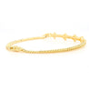 0.88 Carat Diamond in 18K Gold Twisted Rope Chain Floral Bracelet