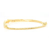 0.88 Carat Diamond in 18K Gold Twisted Rope Chain Floral Bracelet
