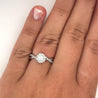 0.91 Carat Natural Diamond 10K White Gold Twisted Shank Ring