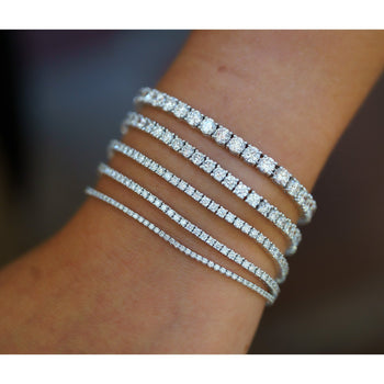 1-10 Carat Diamond Tennis Bracelet 14K Gold 4-Prong for Women – Assay Jewelers