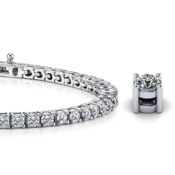 1-10 Carat Diamond Tennis Bracelet 14K Gold 4-Prong for Women – Assay Jewelers