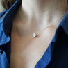 1-2 Carat Round Lab Diamond Floating Solitaire Pendant Necklace