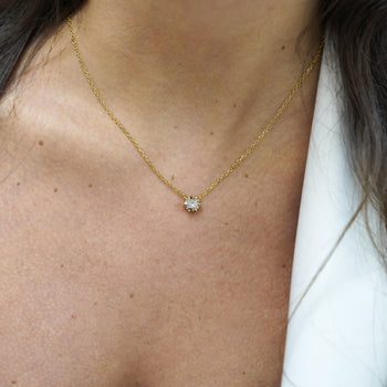 1 Carat Brown Diamond 18K Gold Solitaire Pendant Necklace – Assay Jewelers