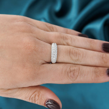 1 Carat Pave Diamond Dome Platinum Band Ring – Assay Jewelers