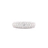 1 Karat Pavé-Diamant-Kuppel-Platin-Band Ring