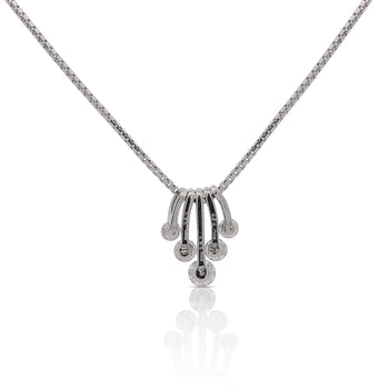1 Carat Round Cut Diamond 5 Stone Platinum Dancing Pendant Necklace – Assay Jewelers