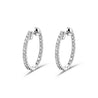 1 Carat TW Diamond Eternity Inside Out 18mm Hoop Earrings