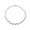 12 Carat Baguette Round Cut Diamond Floral Fan 18K White Gold Choker Necklace