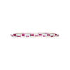 12 Carat Channel Set Art Deco Style Ruby & Diamond Bracelet in 18k White Gold