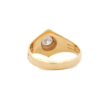 Bague unisexe solitaire en diamant rond 1/2 carat en or jaune 14K – Assay Jewelers