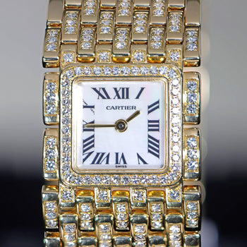 Cartier Panthère Ruban WG3009TA Factory Diamond 18K Gold Full Set Watch – Assay Jewelers
