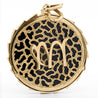 14K Gold Christian Medallion "Cupid" and Black Onyx Medallion Pendant