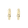 14K Gold Diamond Cut 13mm Huggie Hoop Earrings
