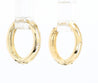 14K Gold Diamond Cut 13mm Huggie Hoop Earrings