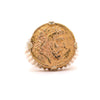 14K Gold Intaglio Zeus Münze Gerippte Band Siegel Herren Ring