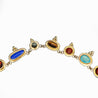 14K Gold Multi-Gemstone 24 Inch Necklace Cats-Eye