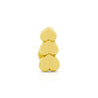 14K Solid Gold Graduating Heart Stud Earrings On Screw Back