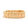 14K Solid Yellow Gold Nugget Link Mens Bracelet