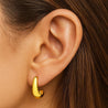 14K Yellow Gold 13mm J Scoop Hoop Earrings
