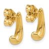 14K Yellow Gold 13mm J Scoop Hoop Earrings