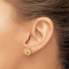 14K Yellow Gold Open Circle Post Earrings