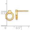 14K Yellow Gold Open Circle Post Earrings
