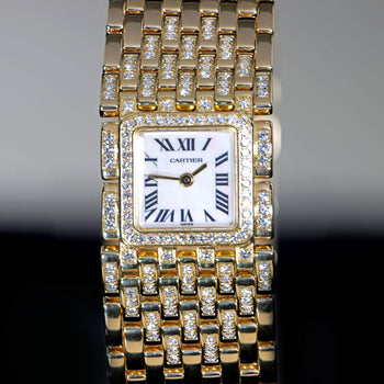 Cartier Panthère Ruban WG3009TA Factory Diamond 18K Gold Full Set Watch – Assay Jewelers