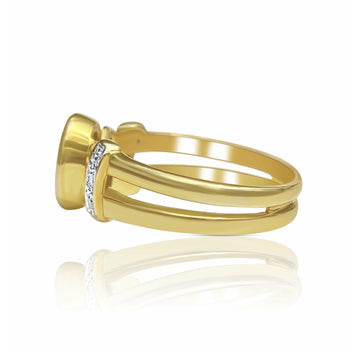 14k Solid Gold Split Shank Oval Cut Blue Sapphire Ring – Assay Jewelers