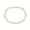 14k Yellow Gold Figaro Chain Bracelet 7 Inches, 4MM