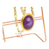 155.48 Carat No-Heat Purple Star Ruby 18K Gold Bezel Pendant Necklace