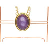155.48 Carat No-Heat Purple Star Ruby 18K Gold Bezel Pendant Necklace