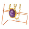 155.48 Carat No-Heat Purple Star Ruby 18K Gold Bezel Pendant Necklace