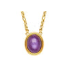 155.48 Carat No-Heat Purple Star Ruby 18K Gold Bezel Pendant Necklace