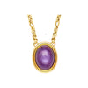 155.48 Carat No-Heat Purple Star Ruby 18K Gold Bezel Pendant Necklace