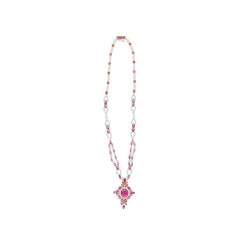 15.66 Carat Ruby & 3.17 Carat Diamond Pendant Necklace 18K Solid Gold – Assay Jewelers