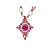 15.66 Carat Ruby & 3.17 Carat Diamond Pendant Necklace 18K Solid Gold