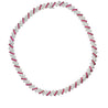 16.25 Carat Ruby & Diamond 18K White Cascade Link Necklace